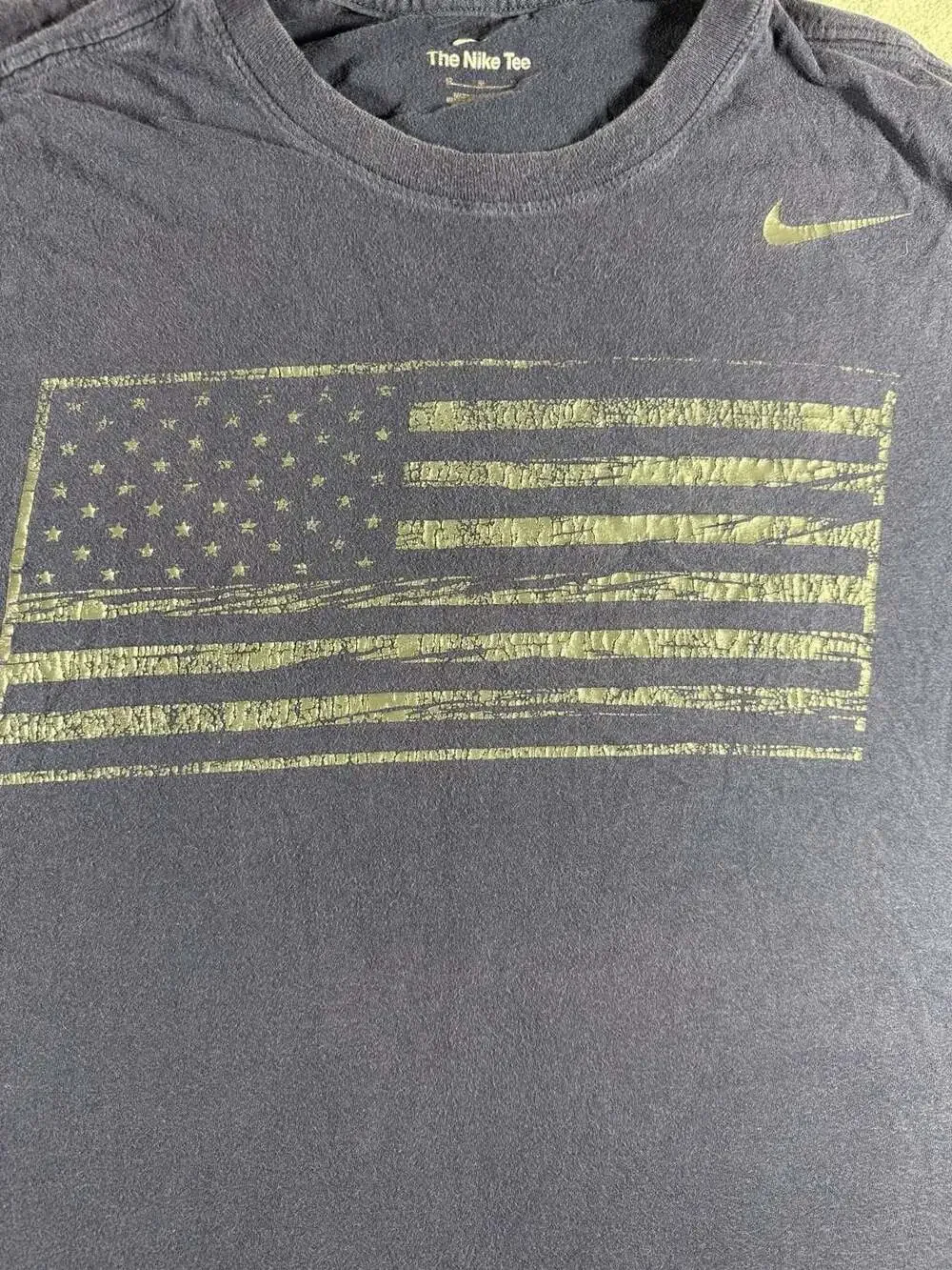 Nike The Nike Tee Navy Blue USA American Flag Graphic T-Shirt
